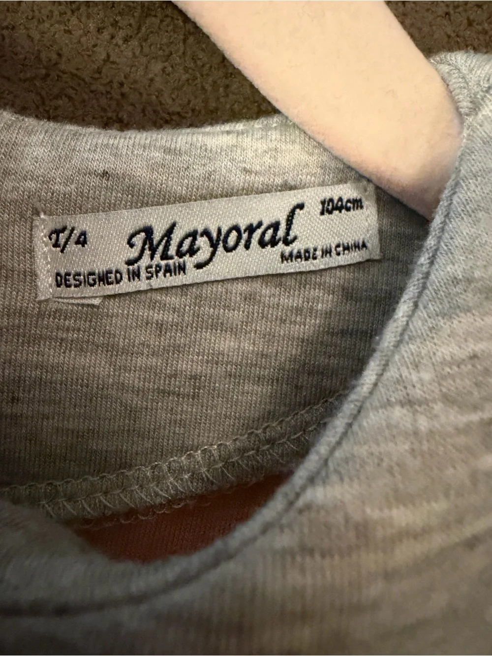 Mayoral Cream Knit Pleated Dress with Floral Appliqués